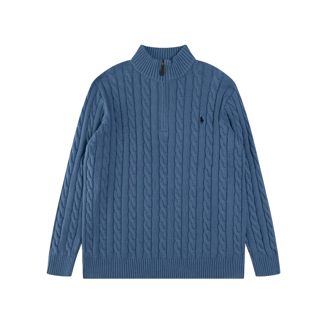 P236 #R92 RALPH LAUREN Ralph Lauren fifteen colors classic small label embroidery logo turtleneck pullover half-zip knitted cable sweater with high-density LOGO embroidery on the chest and original customized tag accessories. Made of pure cotton yarn, pure cotton is skin-friendly and comfortable, small label war horse embroidered twist turtleneck sweater 🐎 high quality, follow the blogger to learn how to wear it! Let’s buy a Ralph Lauren cable sweater. It’s a super hard-to-find series after it became popular. It’s hard to find one on the official website. It’s simple and practical to wear, with a lazy and loose feel. The thickened fabric has more texture, feels soft and delicate, and has a loose fit. Whether worn alone or layered, you can wear different styles of fashion with just one piece!   Size：XS S M L